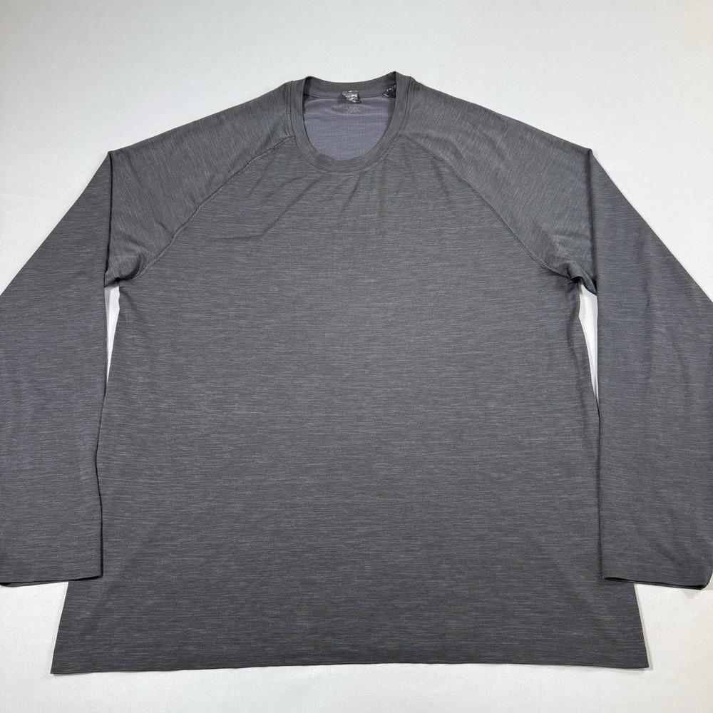Rhone Reign Tech T-Shirt Mens XL Black Performance Stretch‎ Long Sleeve Run Gym